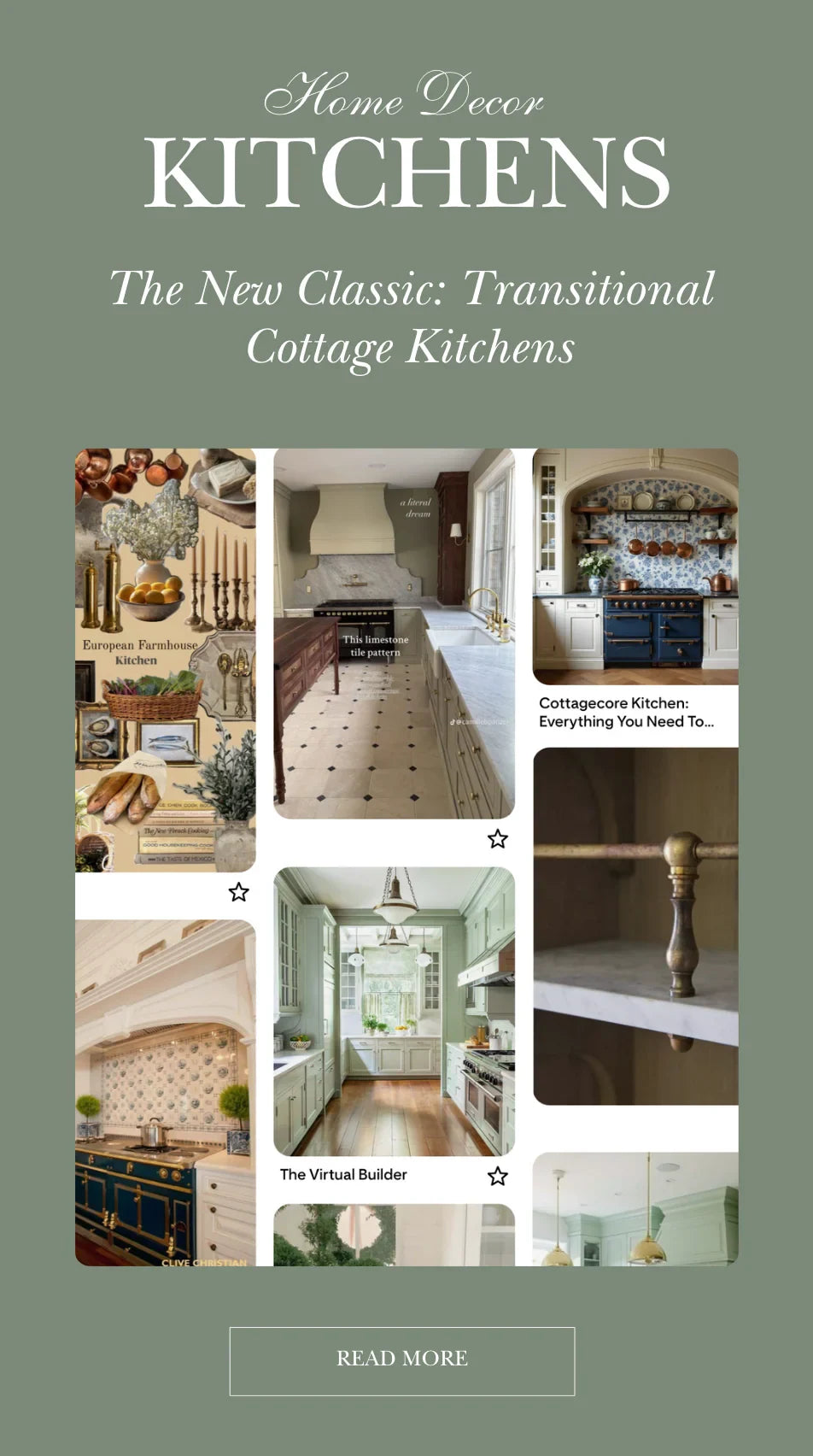 The New Classic: Transitional Cottage Kitchens