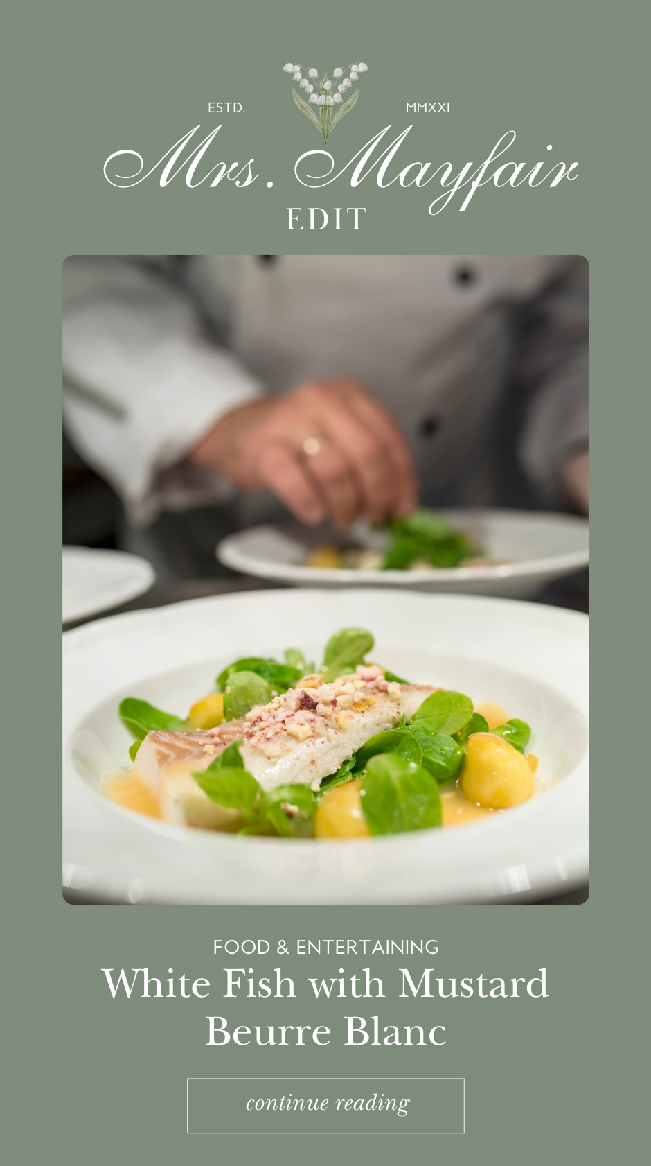 White Fish with Mustard Beurre Blanc