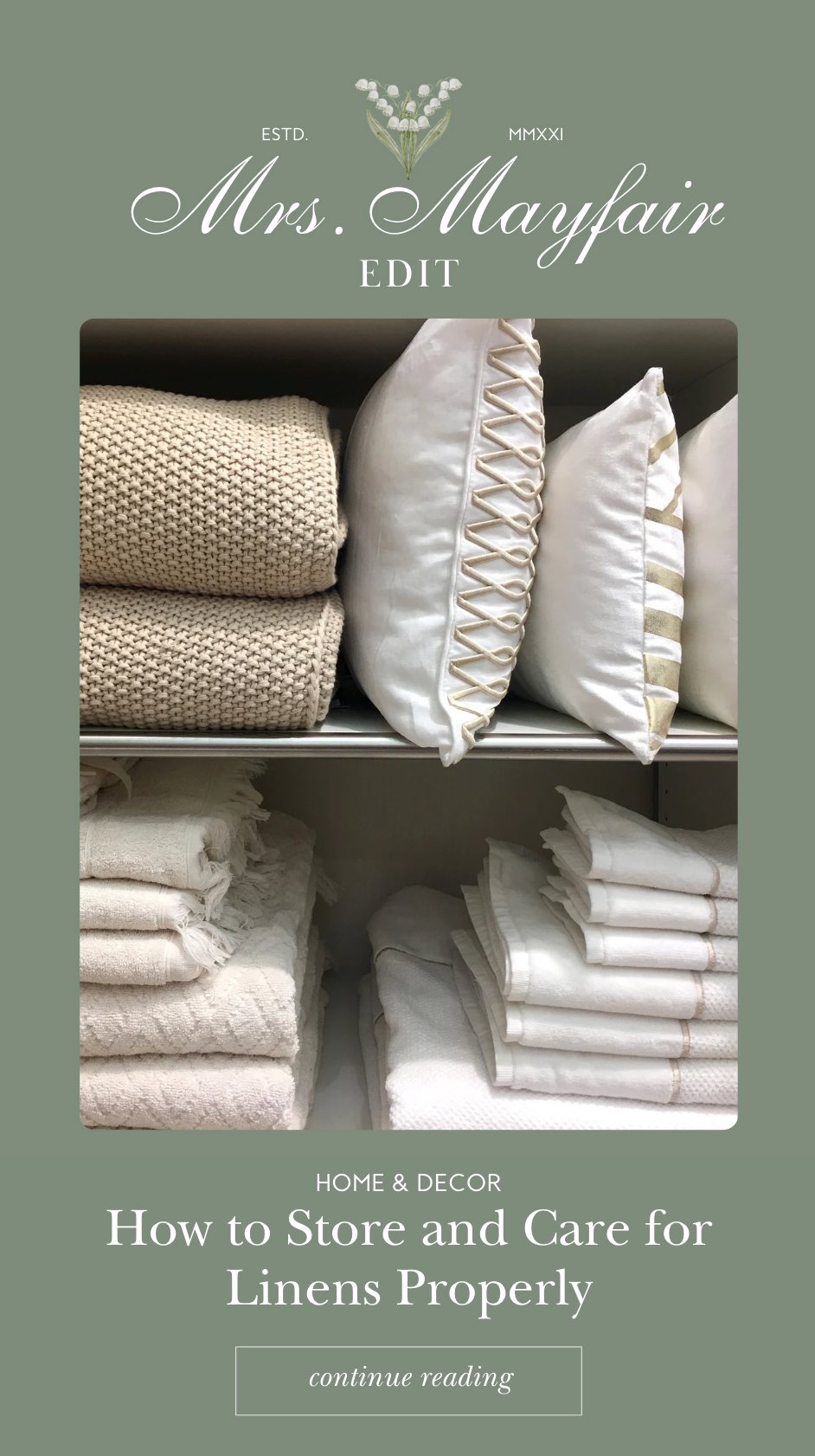 How to Store and Care for Linens Properly