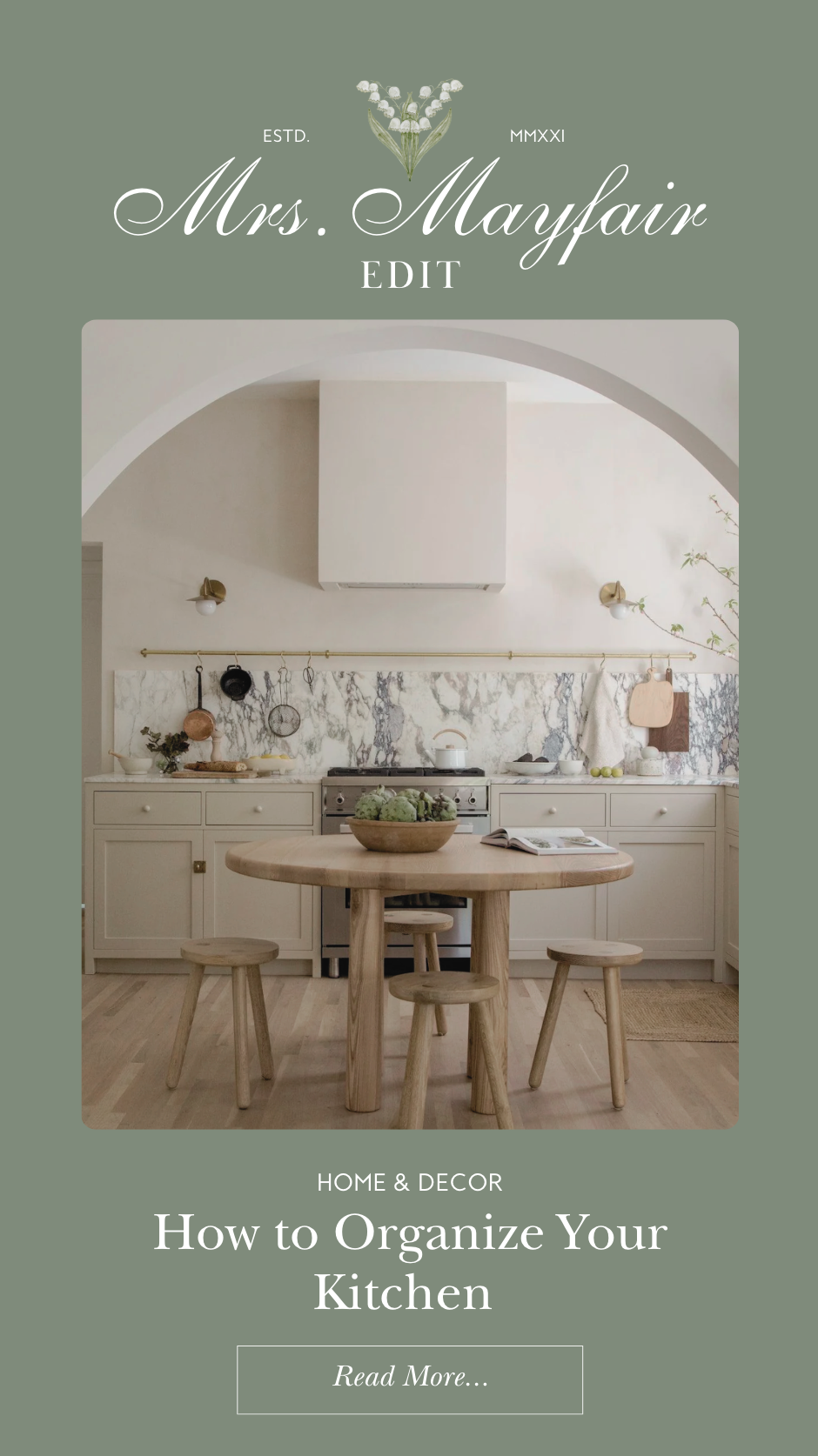 Ask Mrs. Mayfair: How to Organize Your Kitchen for Maximum Efficiency