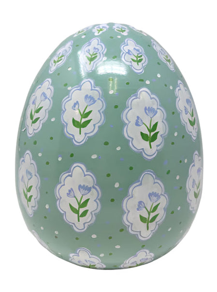 Sage Green Polka Dot & Tulip Egg
