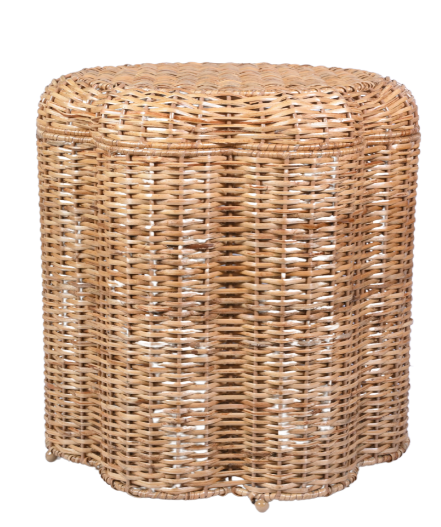 Scalloped Storage Ottoman