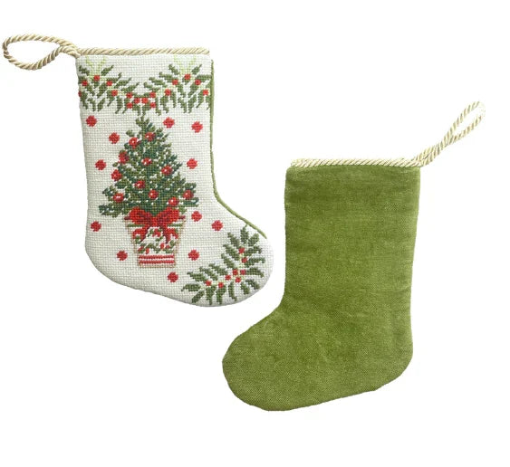 The Classic Tree Needlepoint Stocking (2 Sizes)