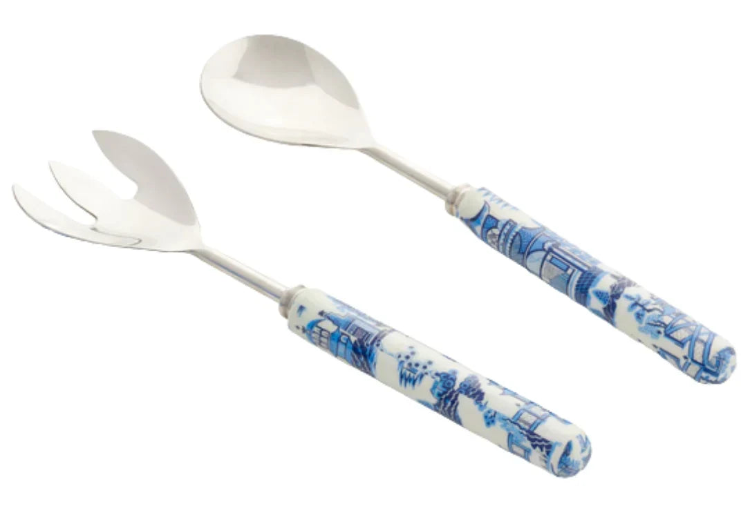 Pagoda Enameled Salad Servers - The Mayfair Hall