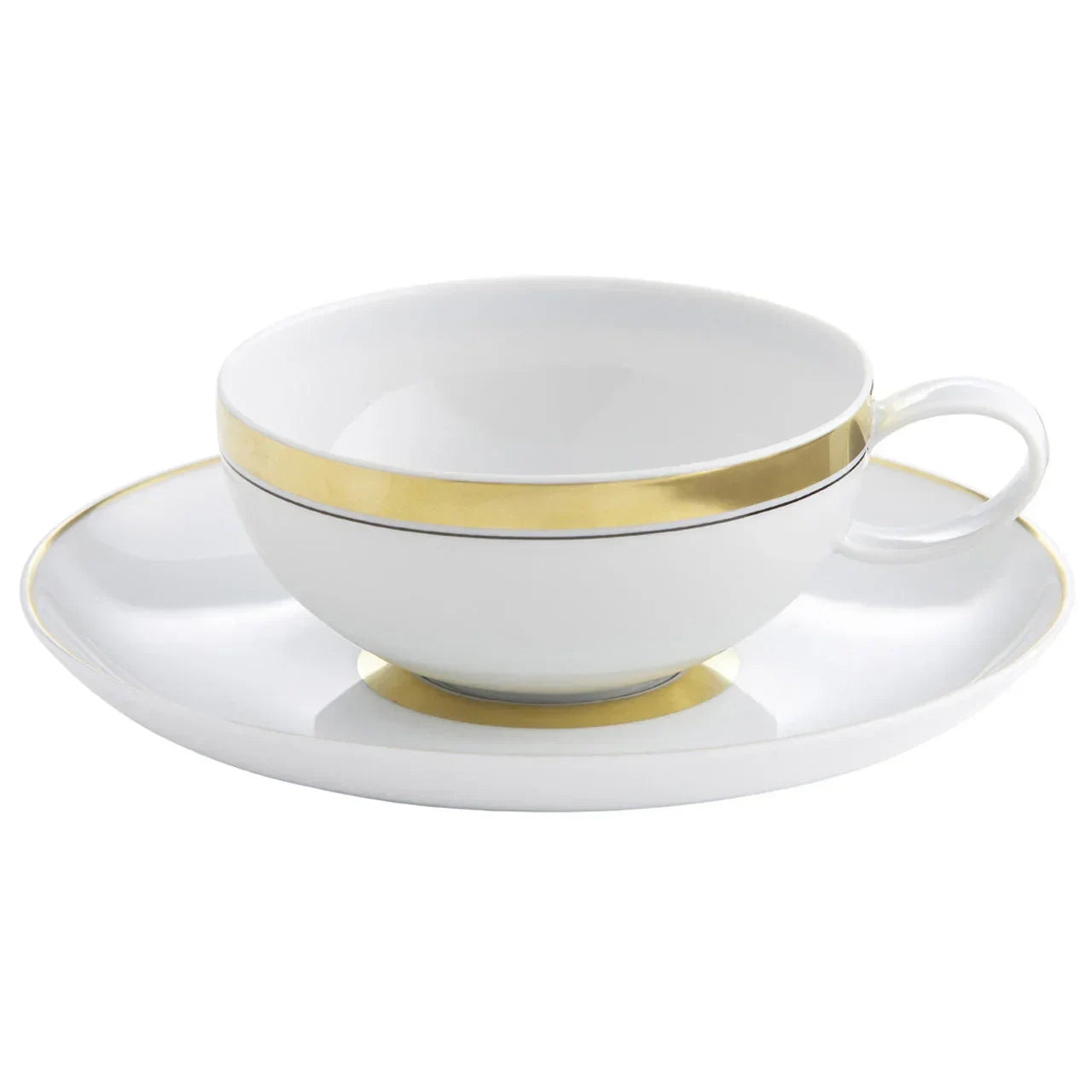 Domo Gold Porcelain Tea Cup & Saucer (Set of 4) - The Mayfair Hall