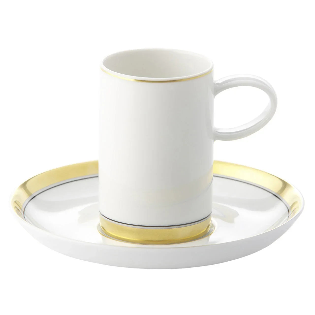 Domo Gold Porcelain Coffee Cup & Saucer - The Mayfair Hall