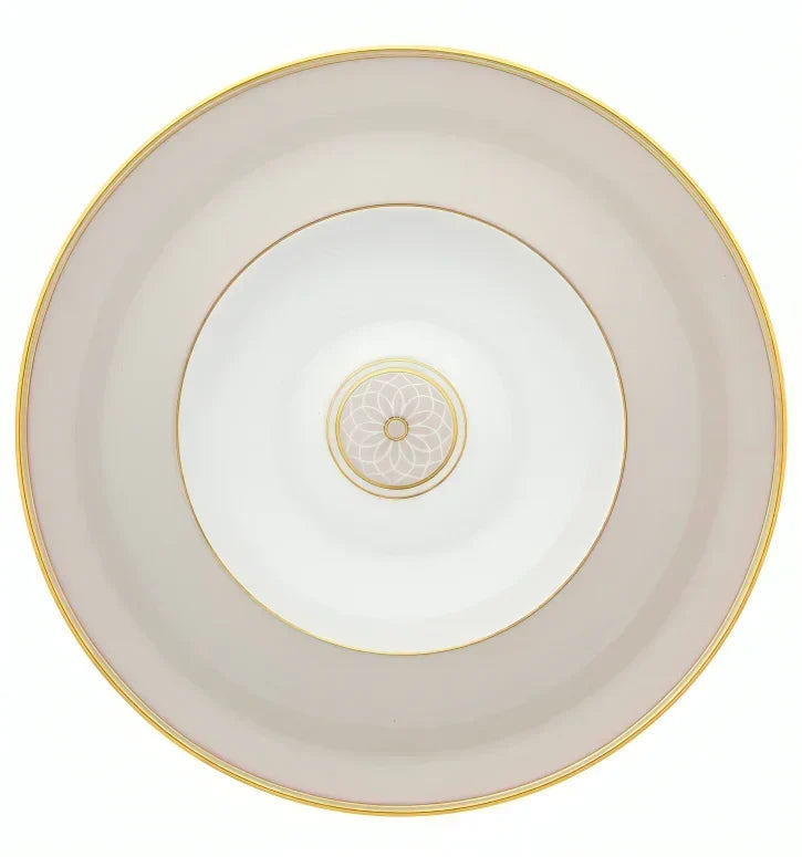 Terrace Porcelain Soup Plate in Beige and White (Set of 4) - The Mayfair Hall