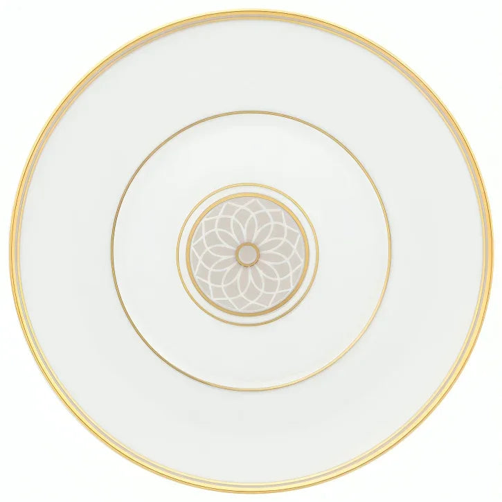 Terrace Porcelain Bread & Butter Plate in White and Gold (Set of 4) - The Mayfair Hall