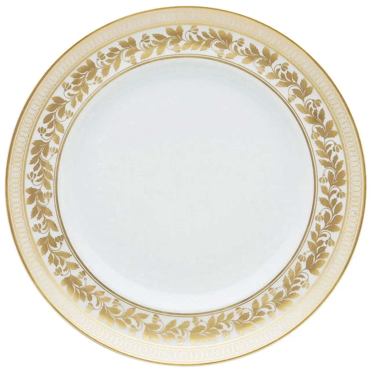 Anna Porcelain Dinner Plate with Gold Accents - The Mayfair Hall