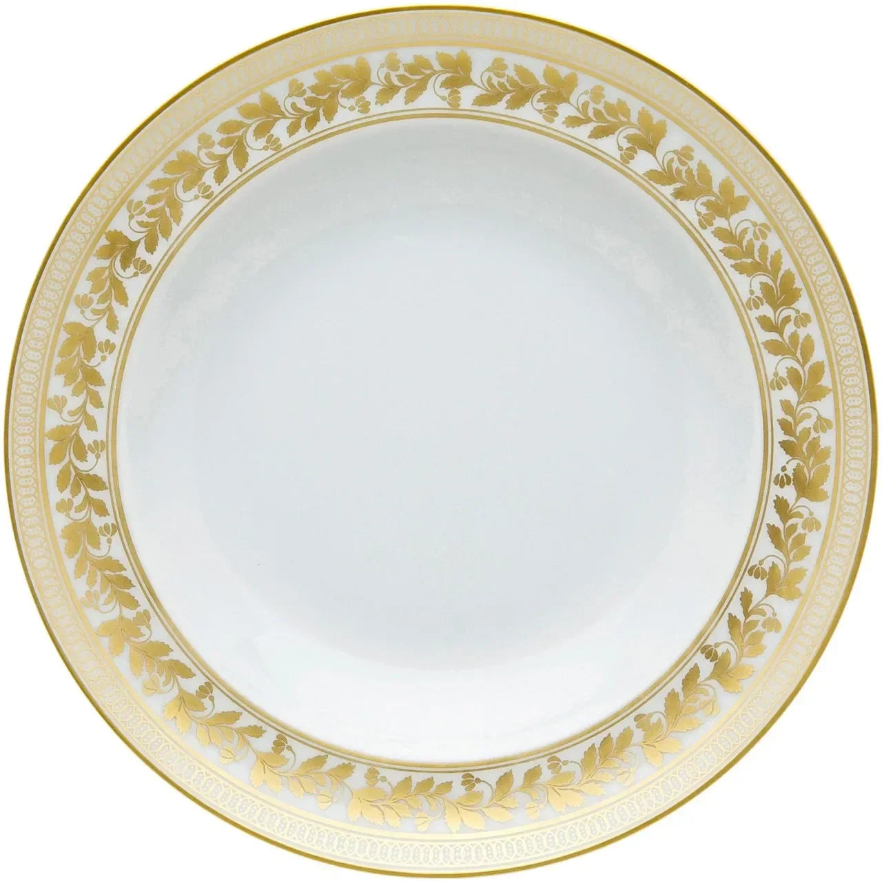 Anna Porcelain Soup Plate with Gold Accents - The Mayfair Hall