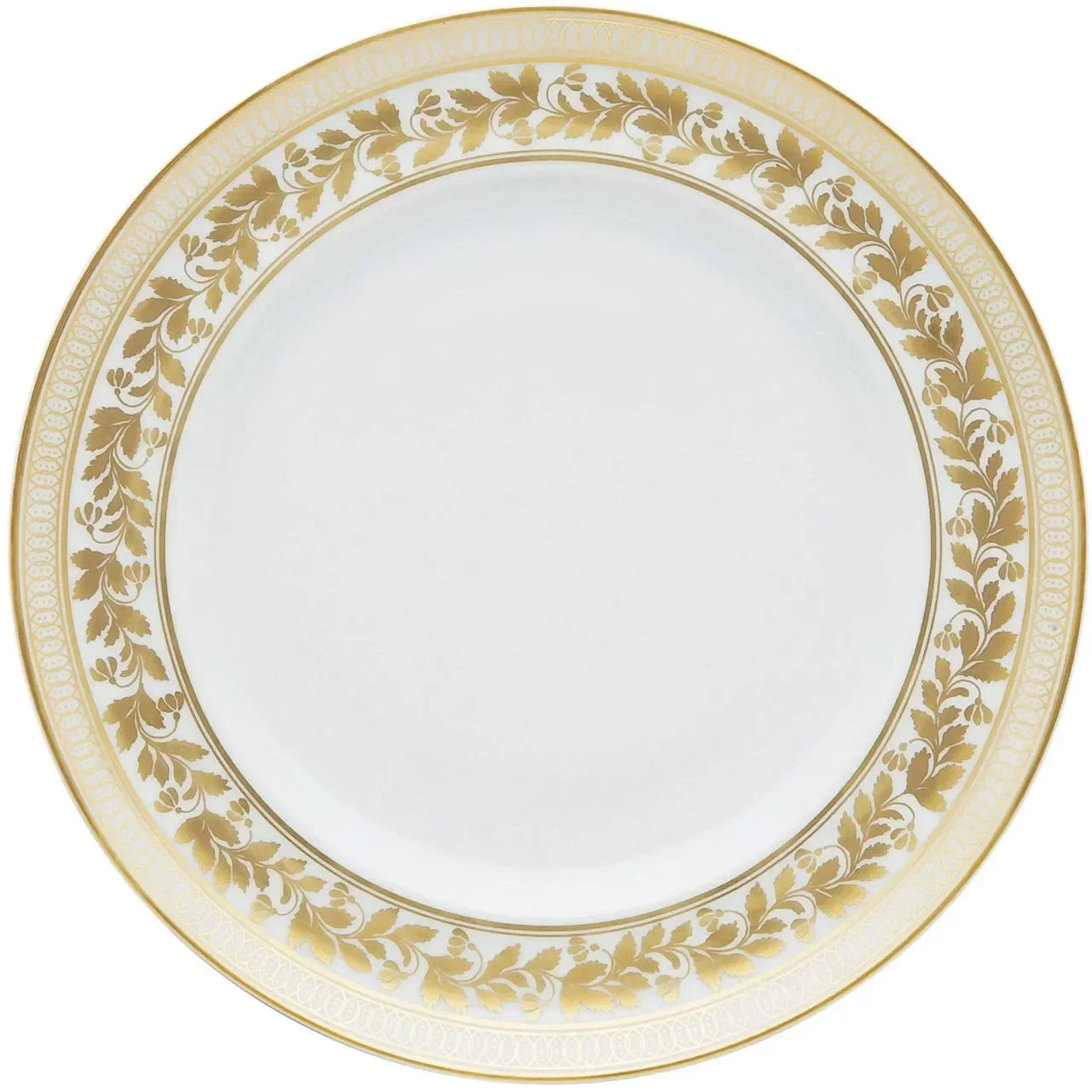 Anna Porcelain Dessert Plate with Gold Accents - The Mayfair Hall
