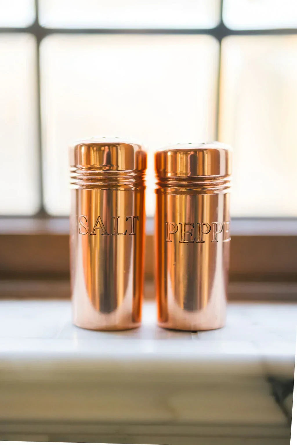 Copper Salt & Pepper Shakers - The Mayfair Hall