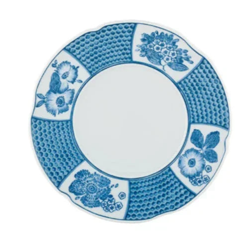 Coralina Porcelain Bread & Butter Plate in Blue and White (Set of 4) - The Mayfair Hall