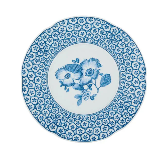 Coralina Porcelain Dessert Plate in Blue and White (Set of 4) - The Mayfair Hall