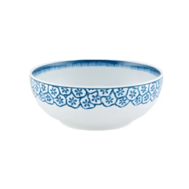 Coralina Porcelain Cereal Bowl in Blue and White (Set of 6) - The Mayfair Hall