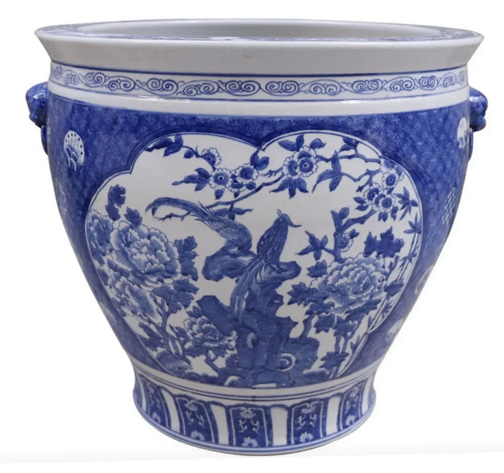 Navy Bird and Floral Fishbowl - The Mayfair Hall