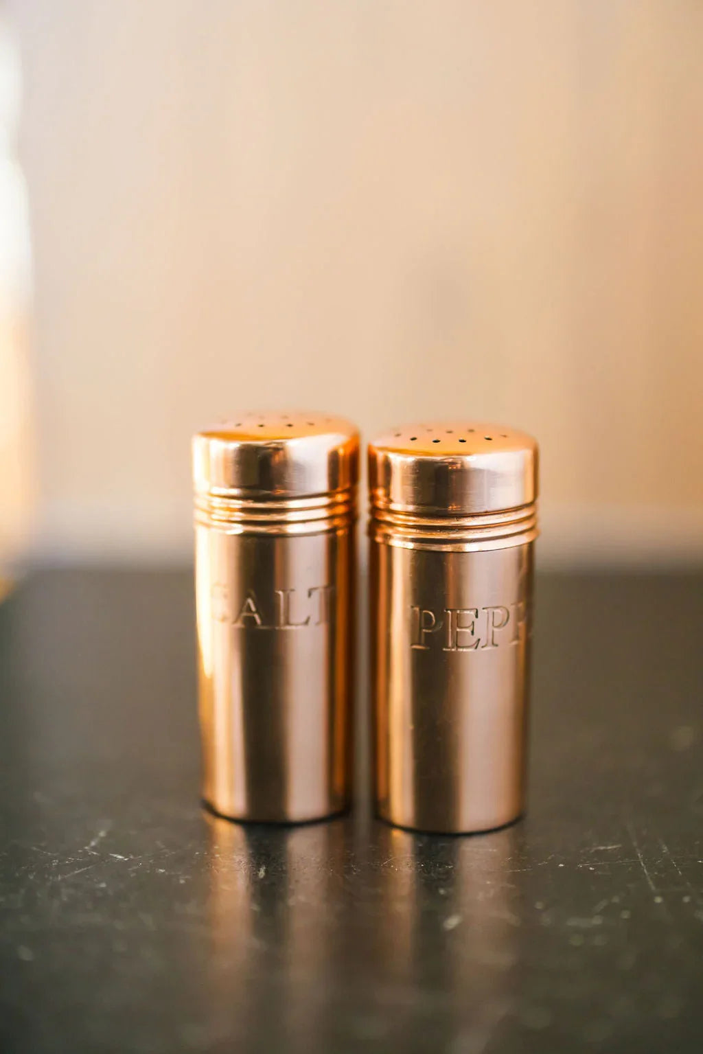 Copper Salt & Pepper Shakers - The Mayfair Hall