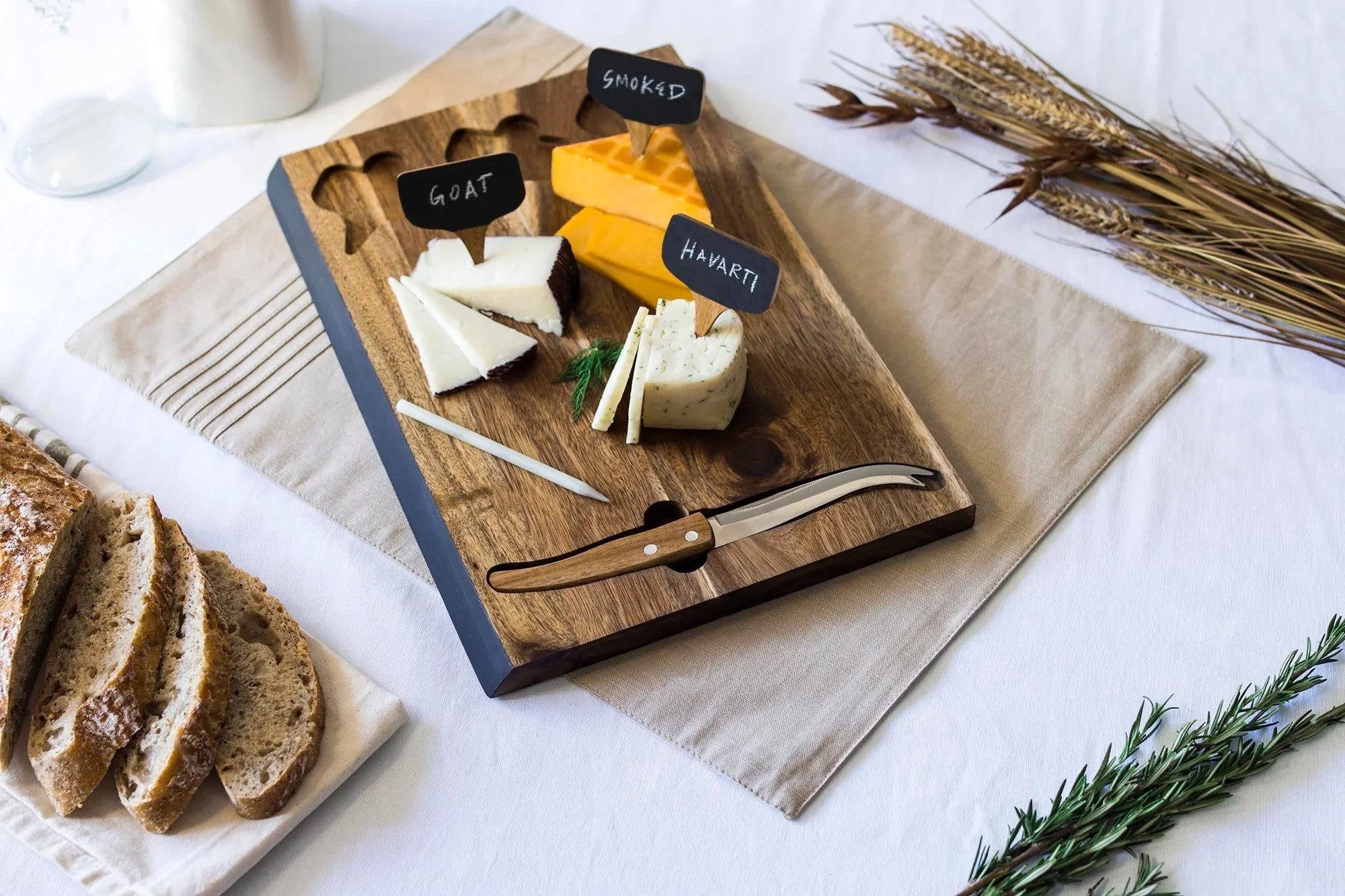 Delio Acacia Cheese Cutting Board & Tools Set - The Mayfair Hall