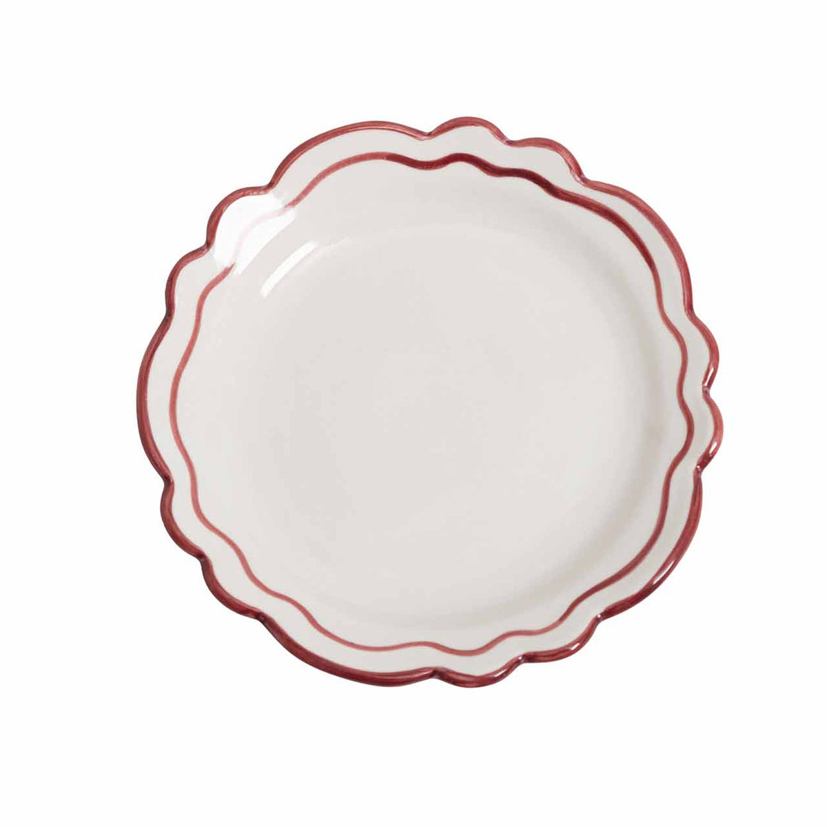 Atardecer Wave Hand-Painted Porcelain Dessert Plates by Isla Capricho — Set of 2