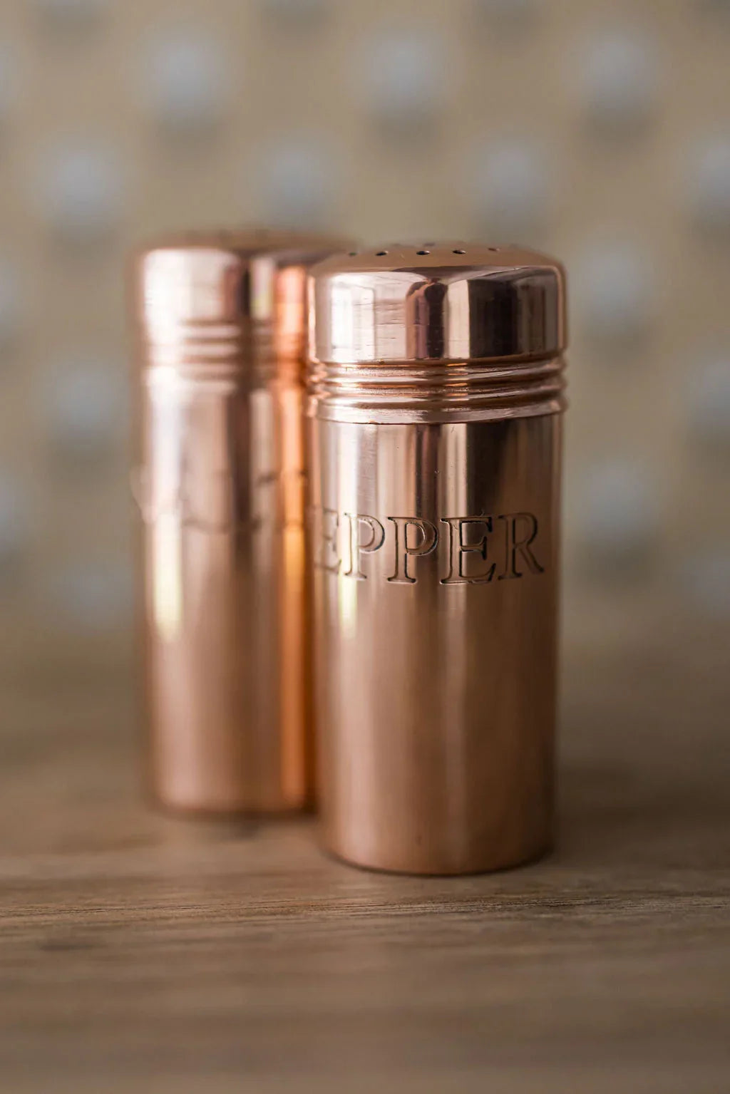 Copper Salt & Pepper Shakers - The Mayfair Hall