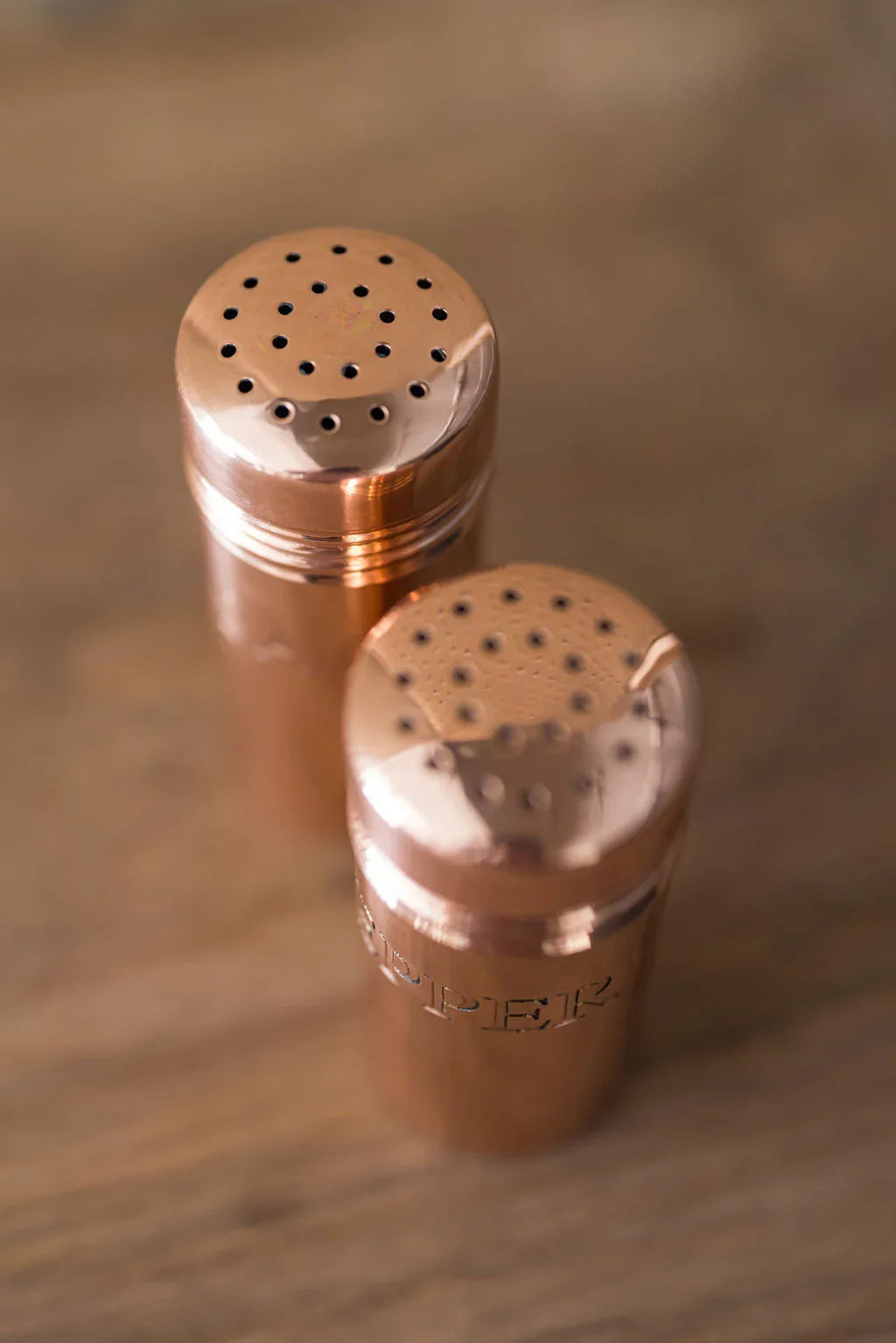 Copper Salt & Pepper Shakers - The Mayfair Hall