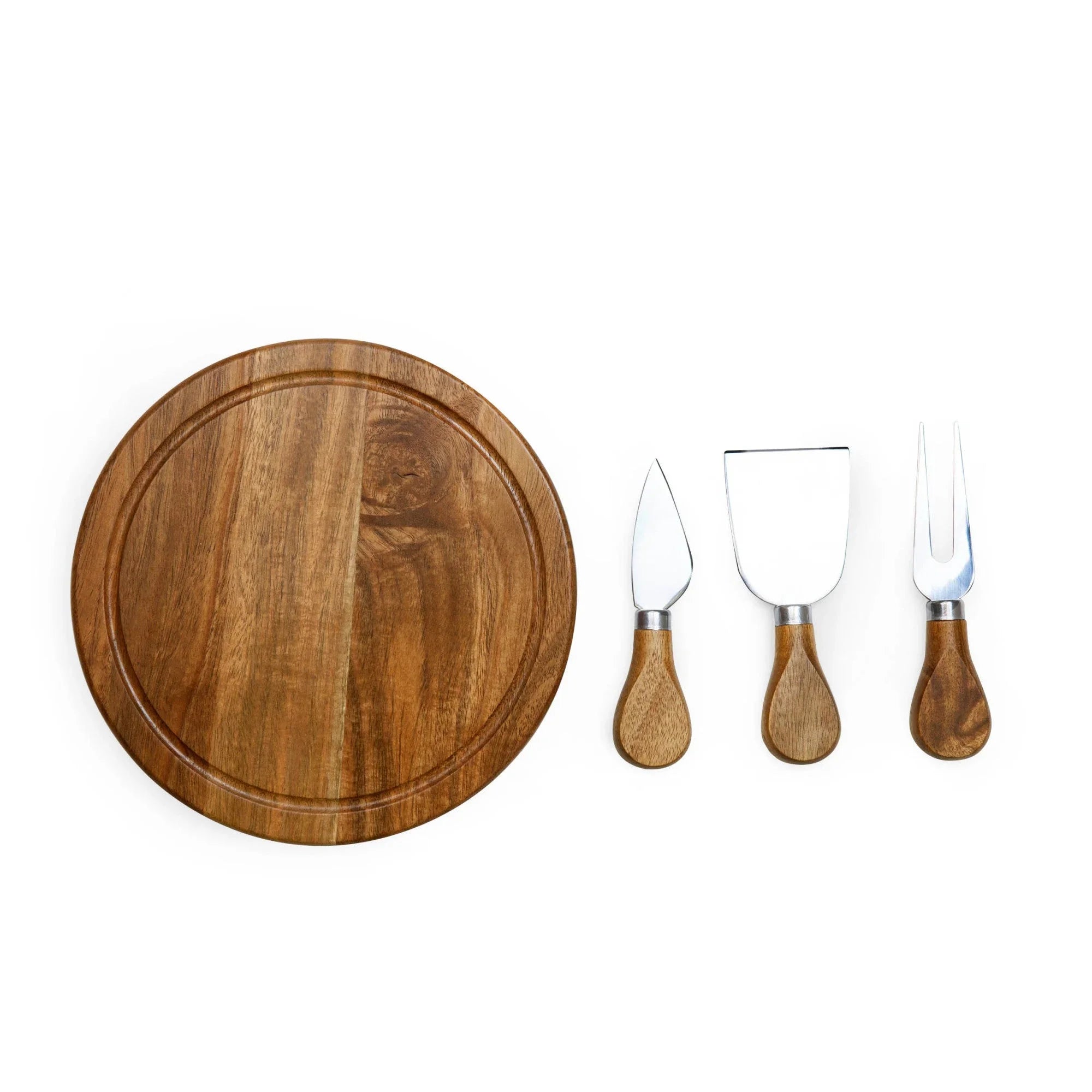 Acacia Brie Cheese Cutting Board & Tools Set - The Mayfair Hall