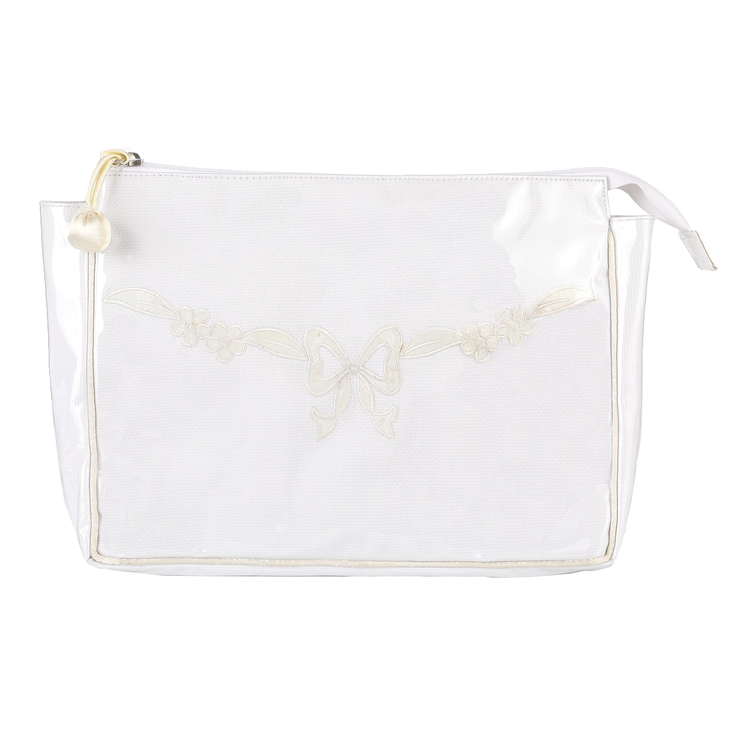 FLORAL BOW LARGE MAKEUP BAG