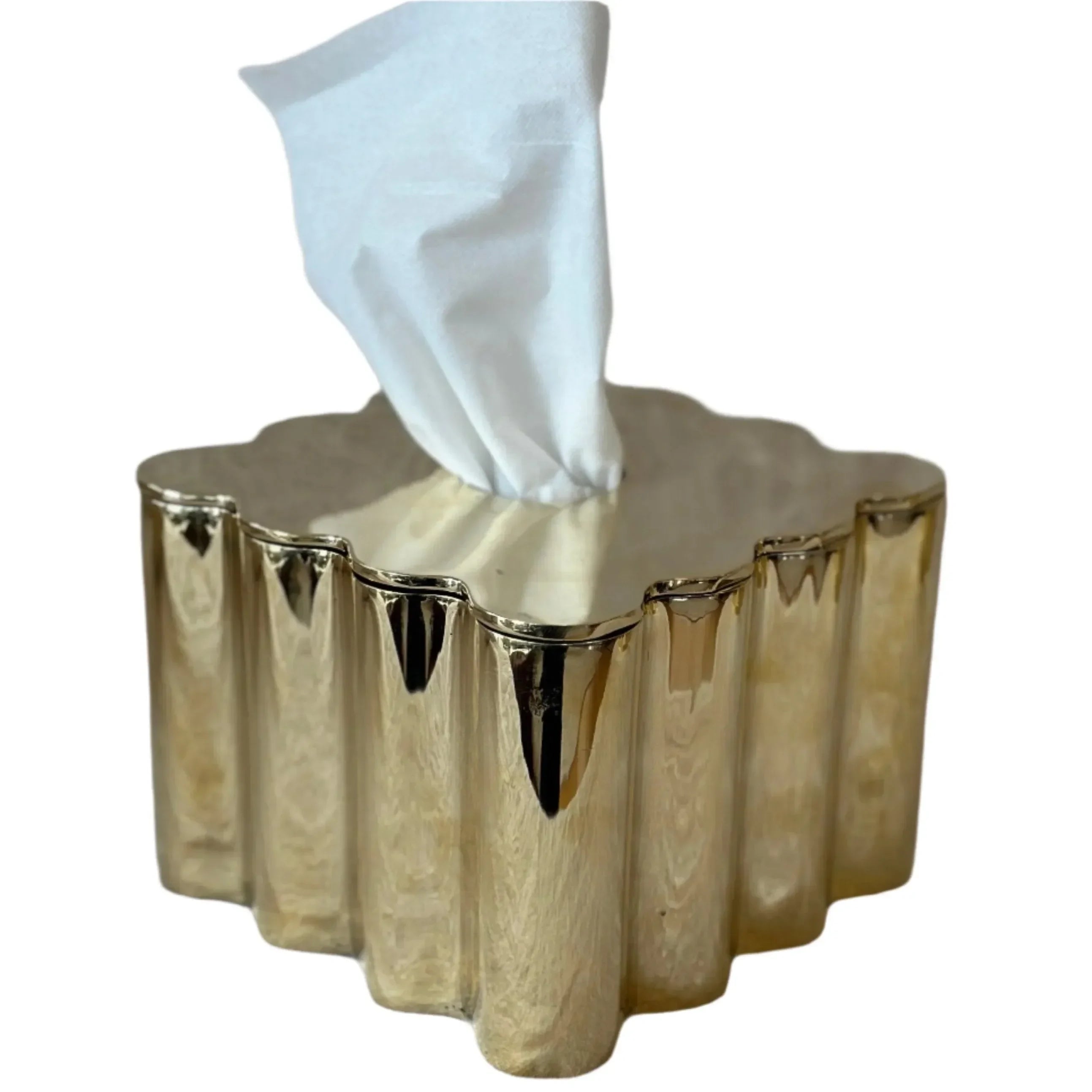 Box Tissue Holder in Brass - The Mayfair Hall