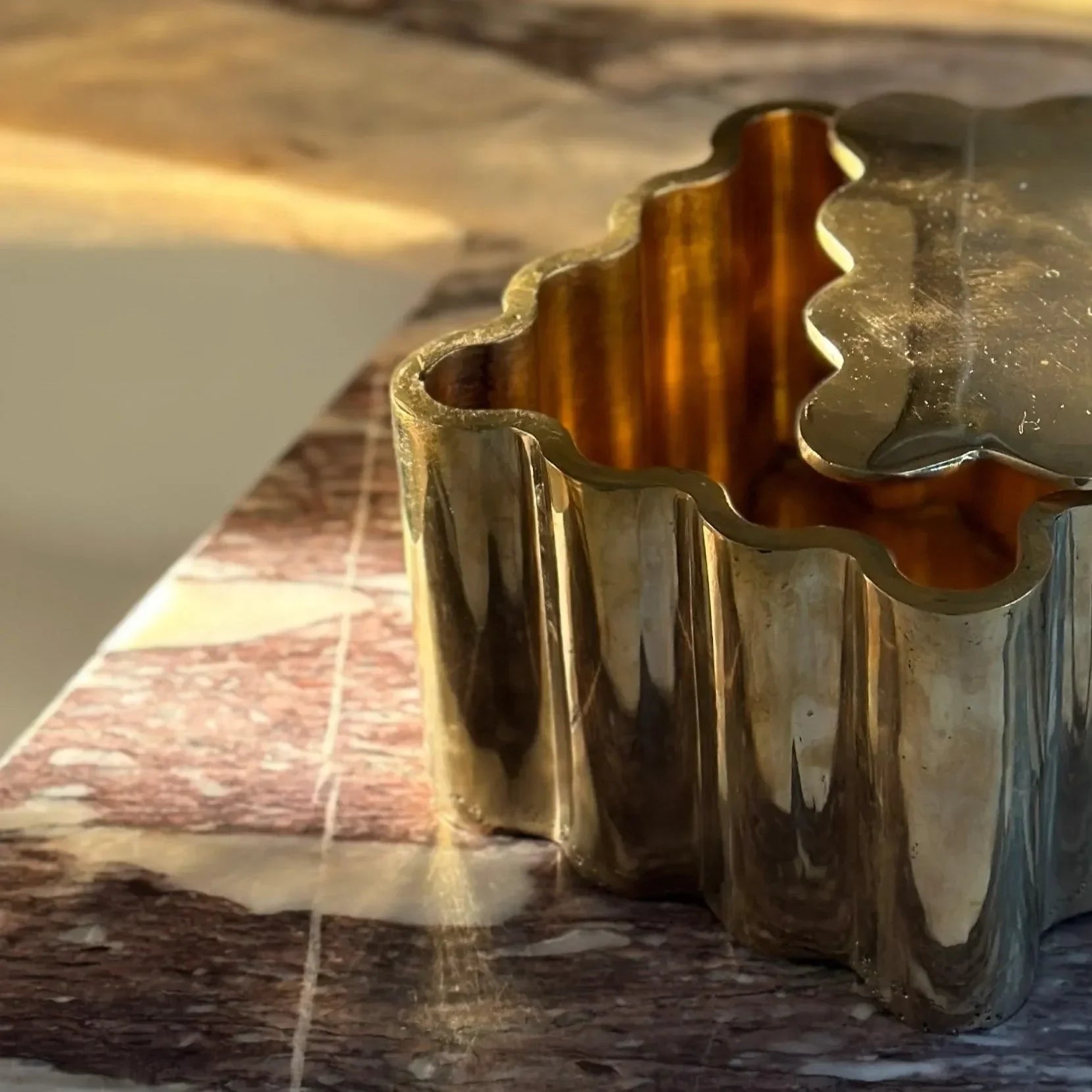 Box Tissue Holder in Brass - The Mayfair Hall