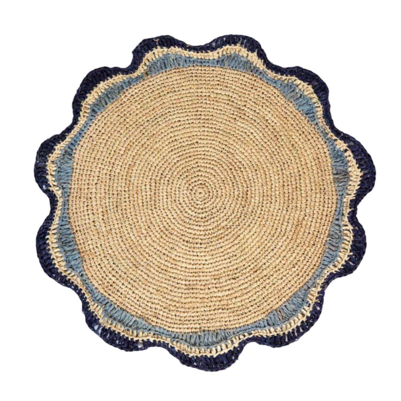 Garden Party Pinwheel Raffia Placemat, Set of 2, 4 and 6