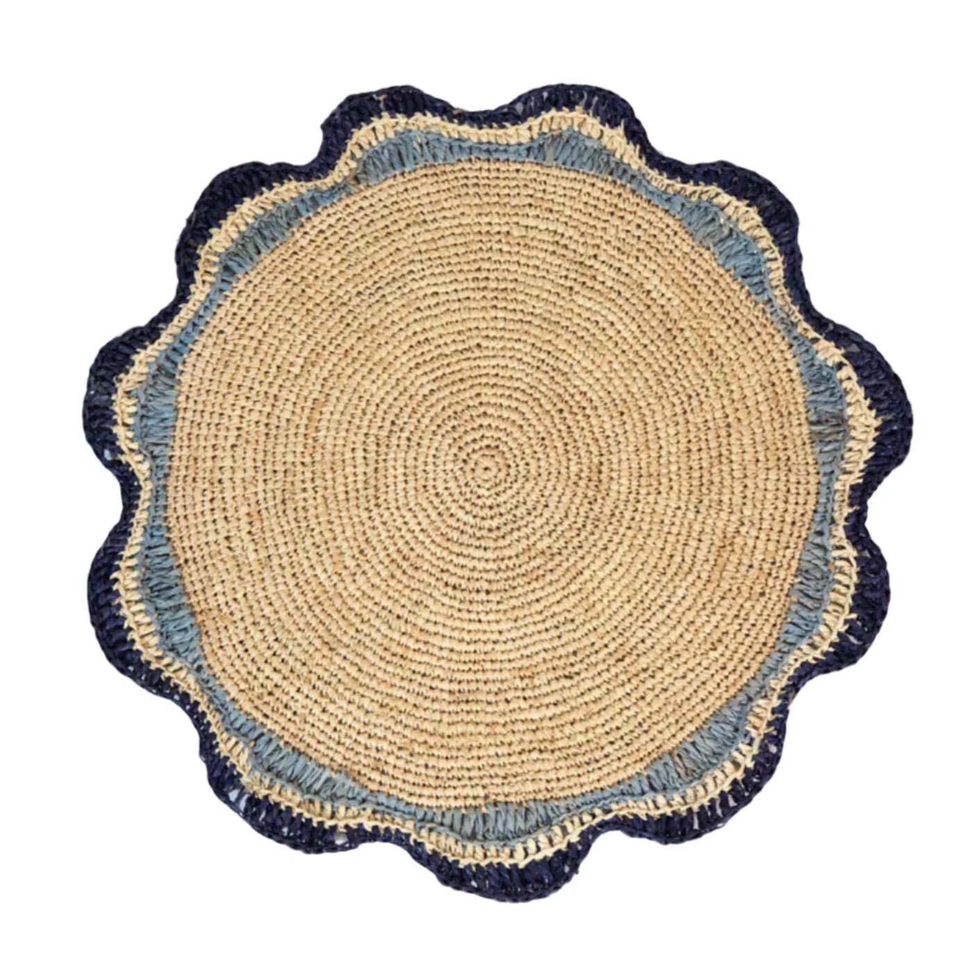 Garden Party Pinwheel Raffia Placemat, Set of 2, 4 and 6 - The Mayfair Hall