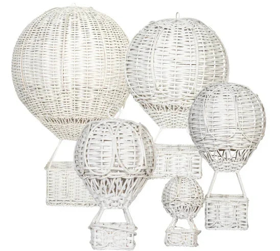 White Wicker Hot Air Balloon - The Mayfair Hall