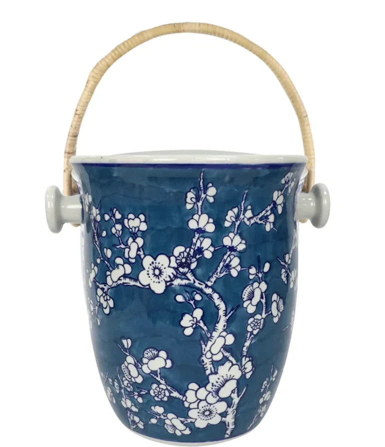 Navy Cherry Blossom Ice Bucket - The Mayfair Hall