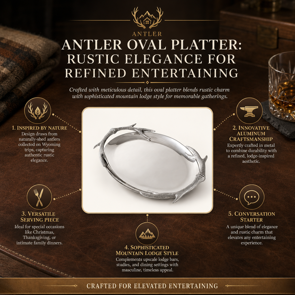 Antler Oval Platter