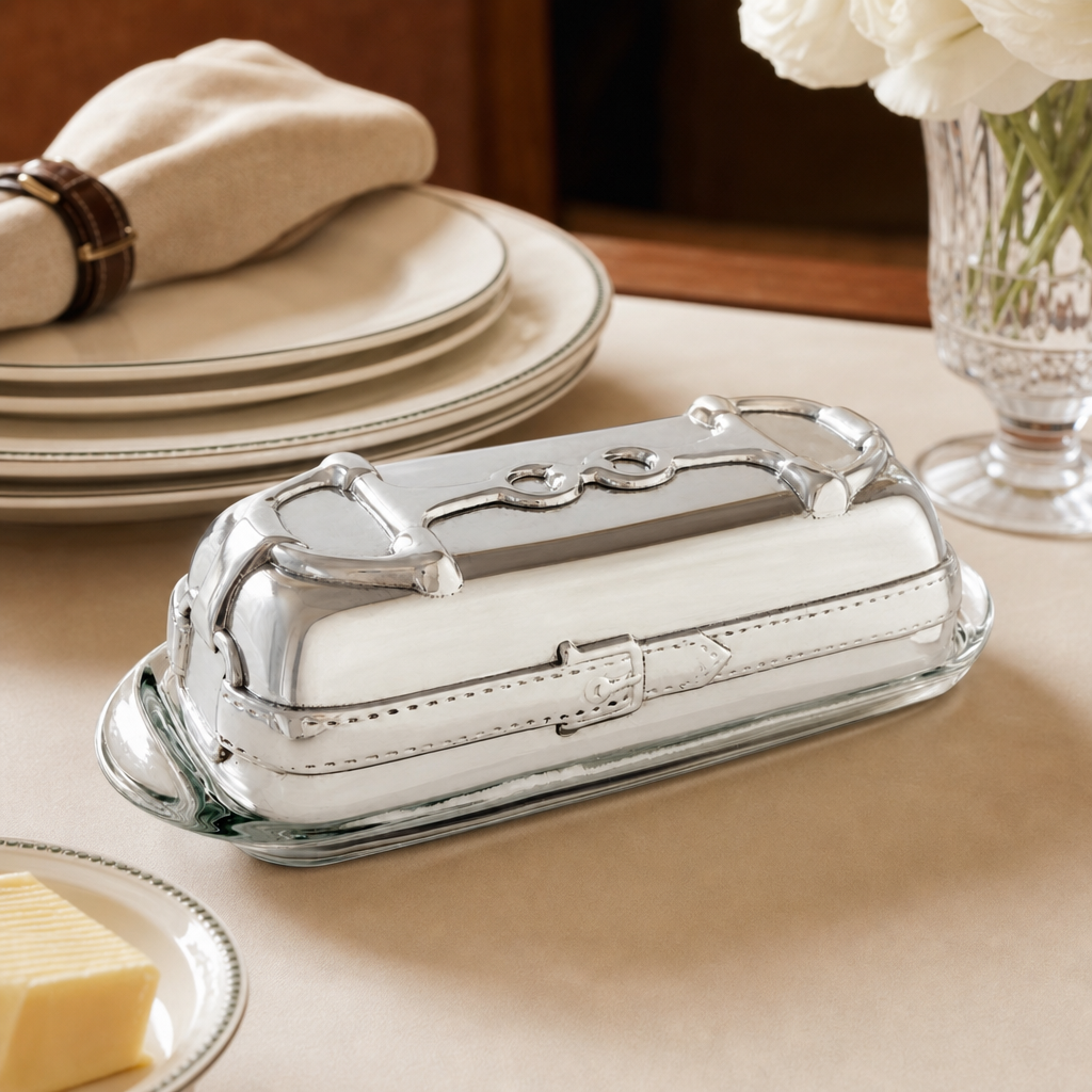 Equestrian Butter Dish