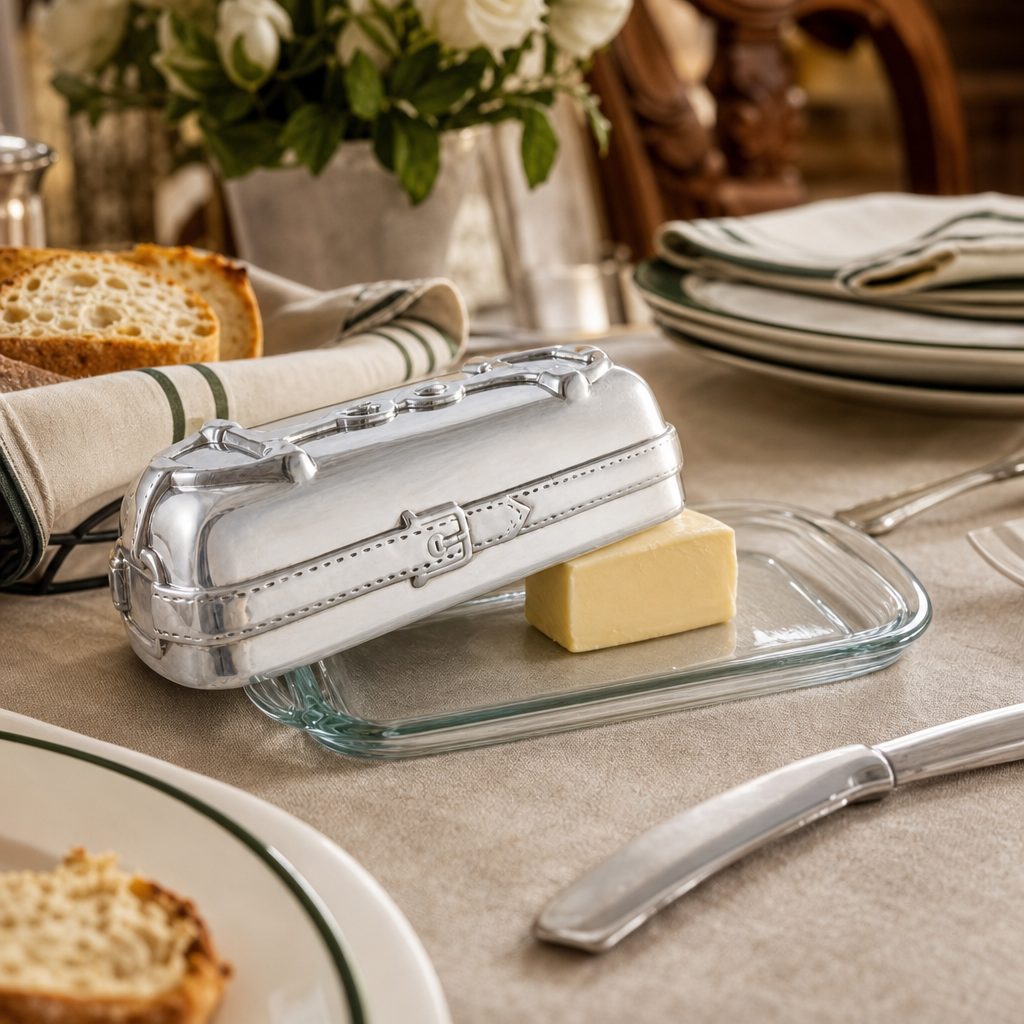 Equestrian Butter Dish