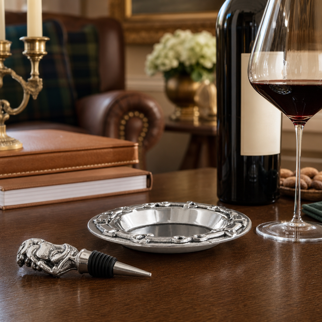 Equestrian Wine Coaster and Stopper Set