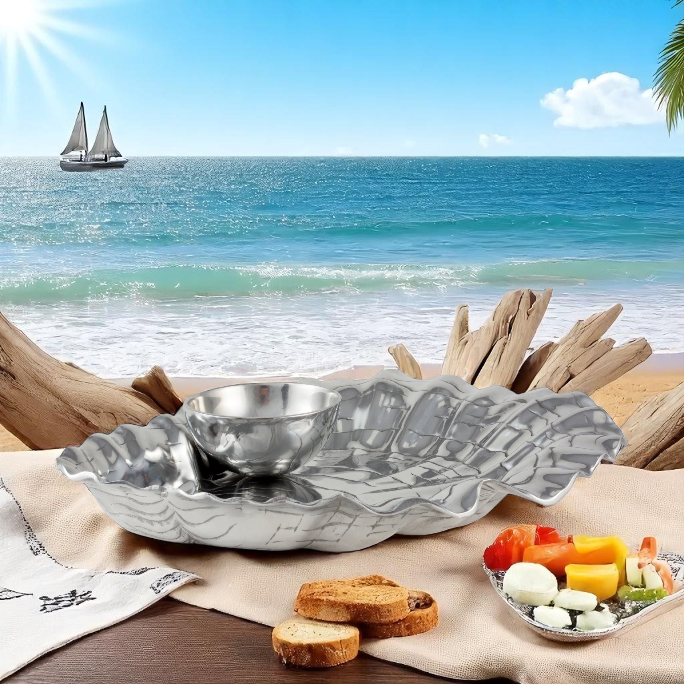 Oyster W/Pearl Chip & Dip