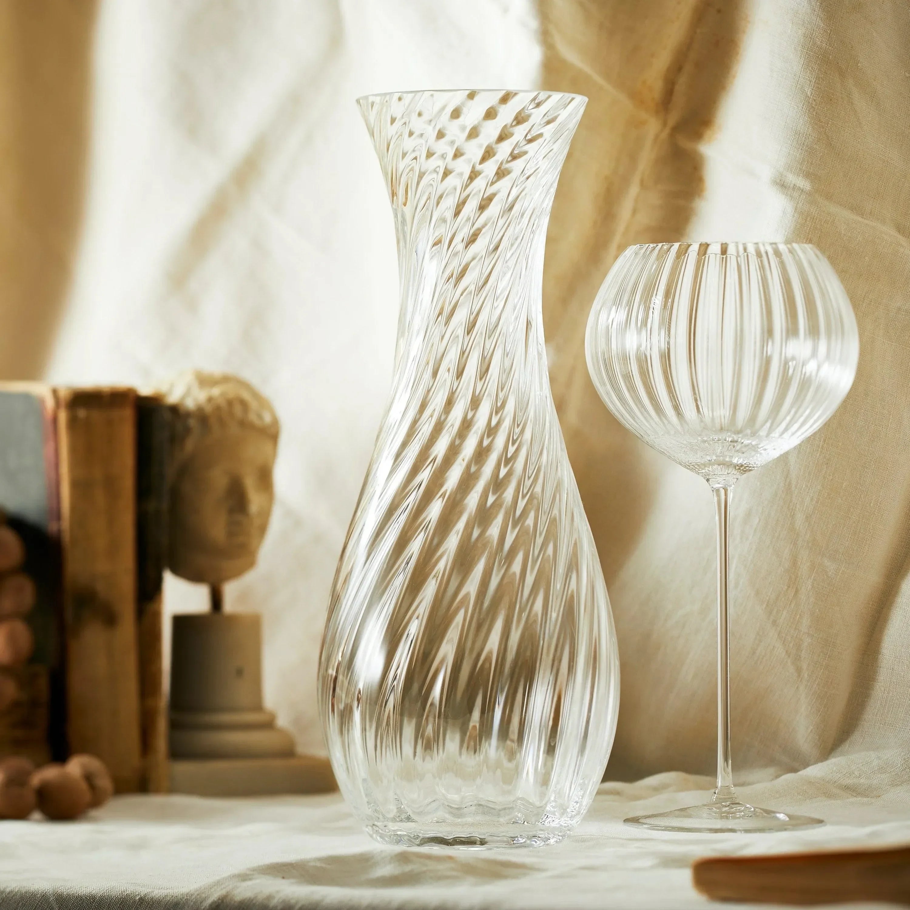 Quinn Carafe with Swirled Pattern 40 Oz. - The Mayfair Hall