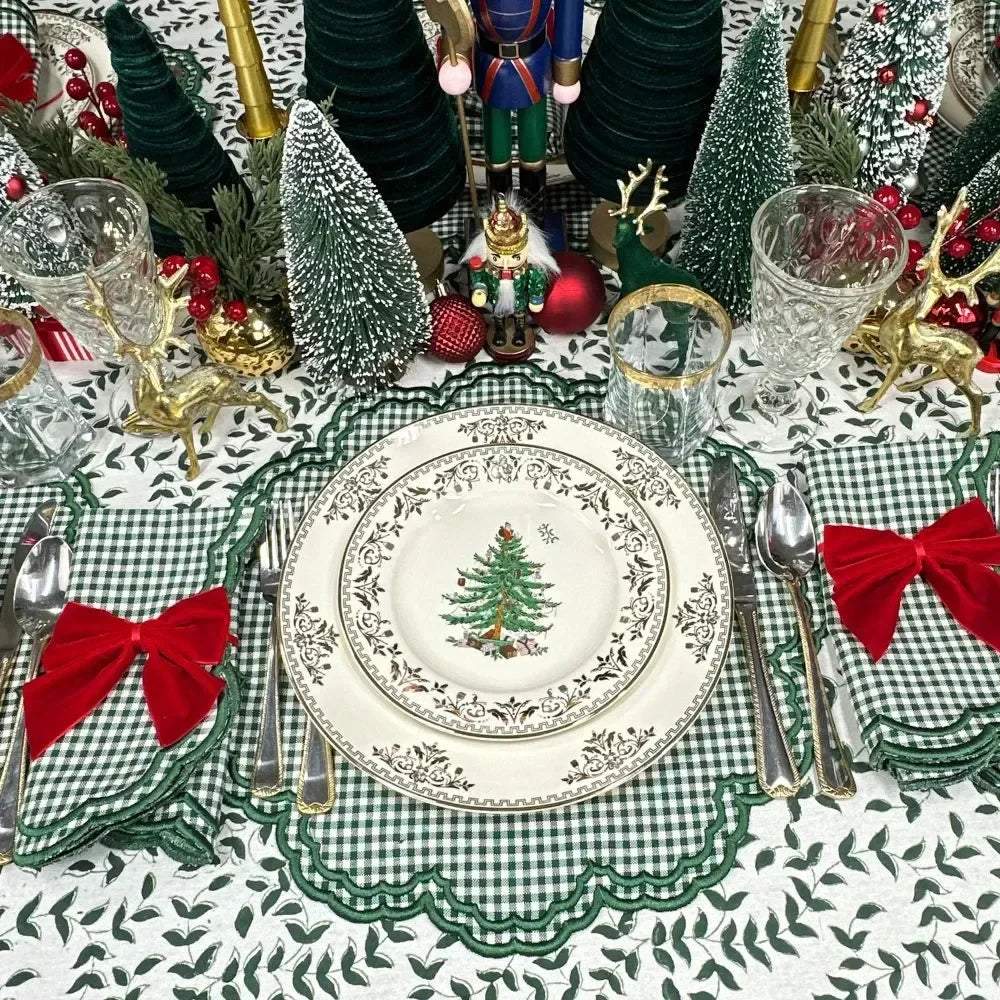 Bettina Placemat - Dark Green Gingham (Set of 4) - The Mayfair Hall