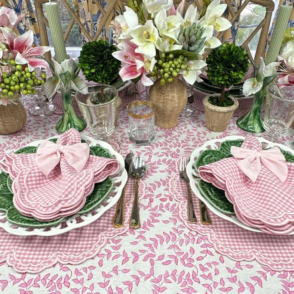 Bettina Napkin - Pink Gingham (Set of 4) - The Mayfair Hall