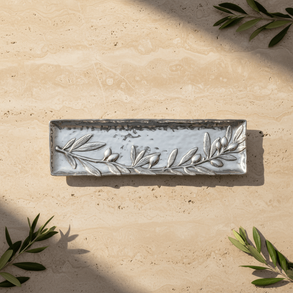 Olive Oblong Tray