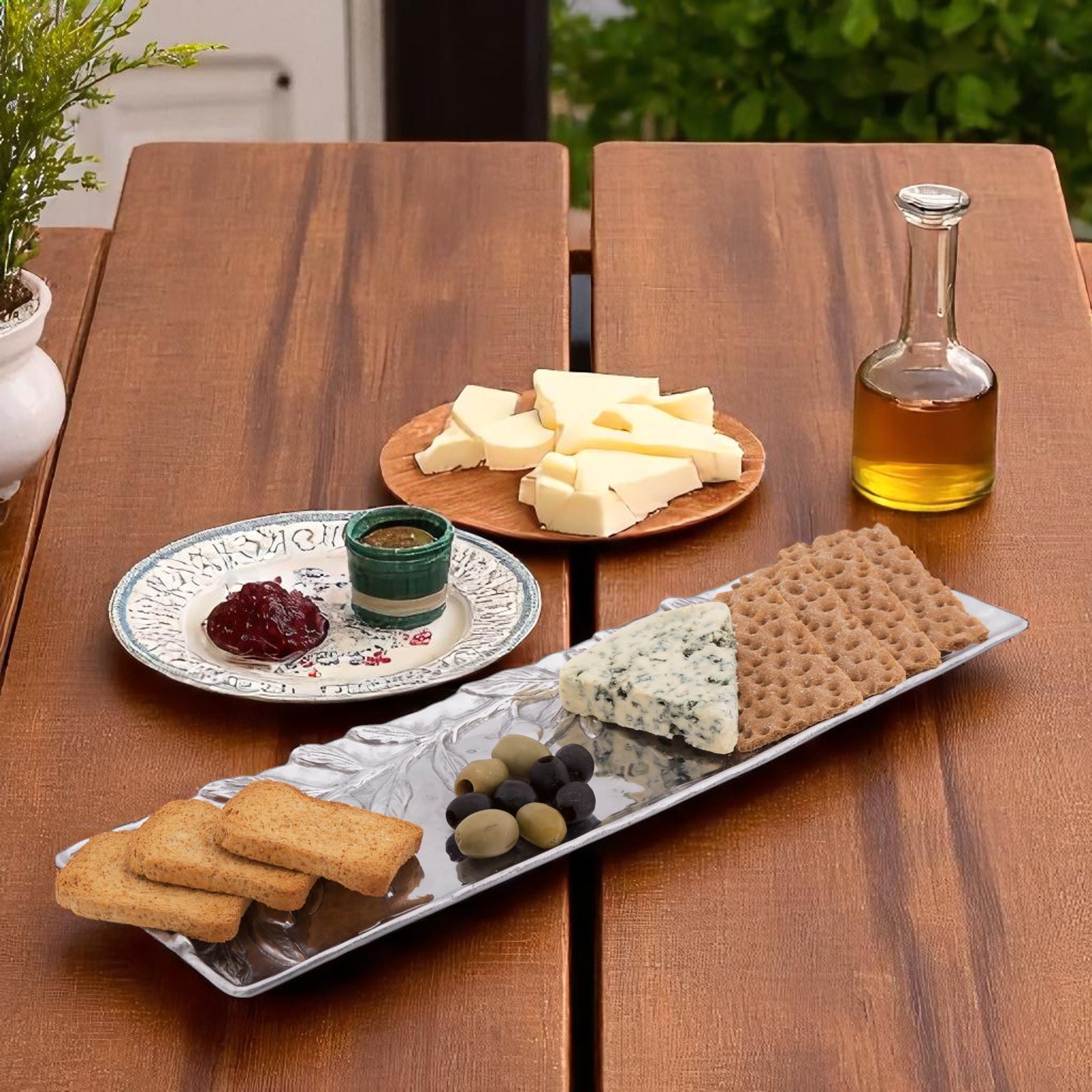 Olive Oblong Tray