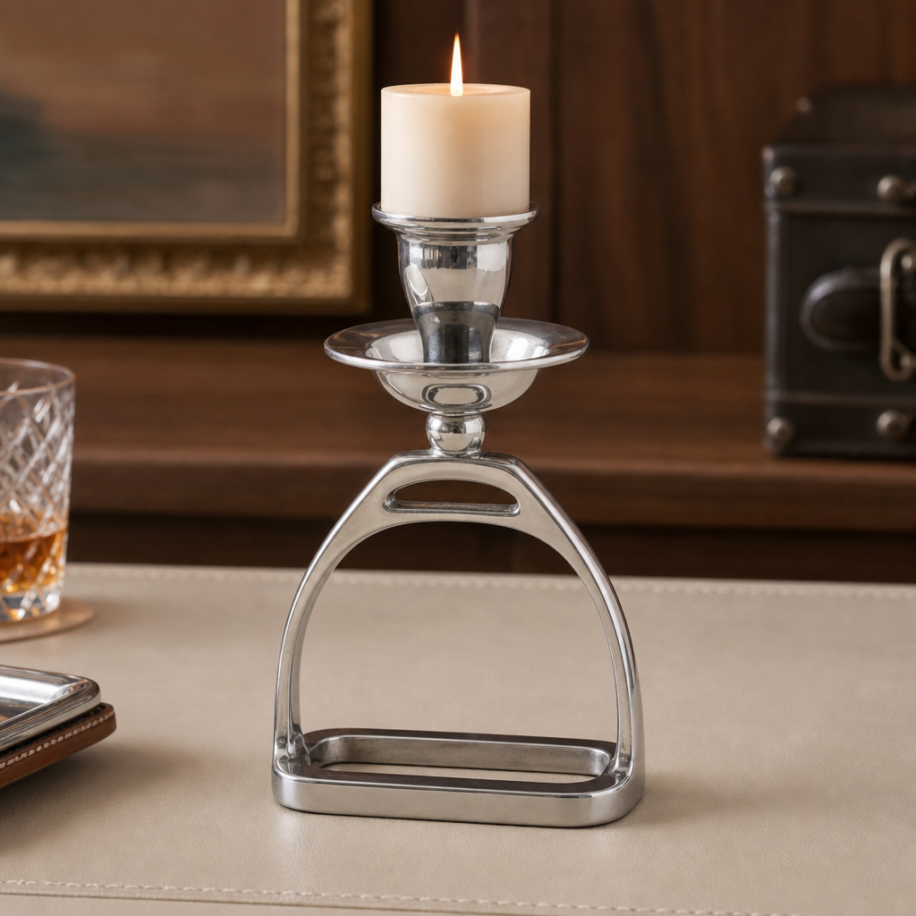 Equestrian Stirrup Candlestick