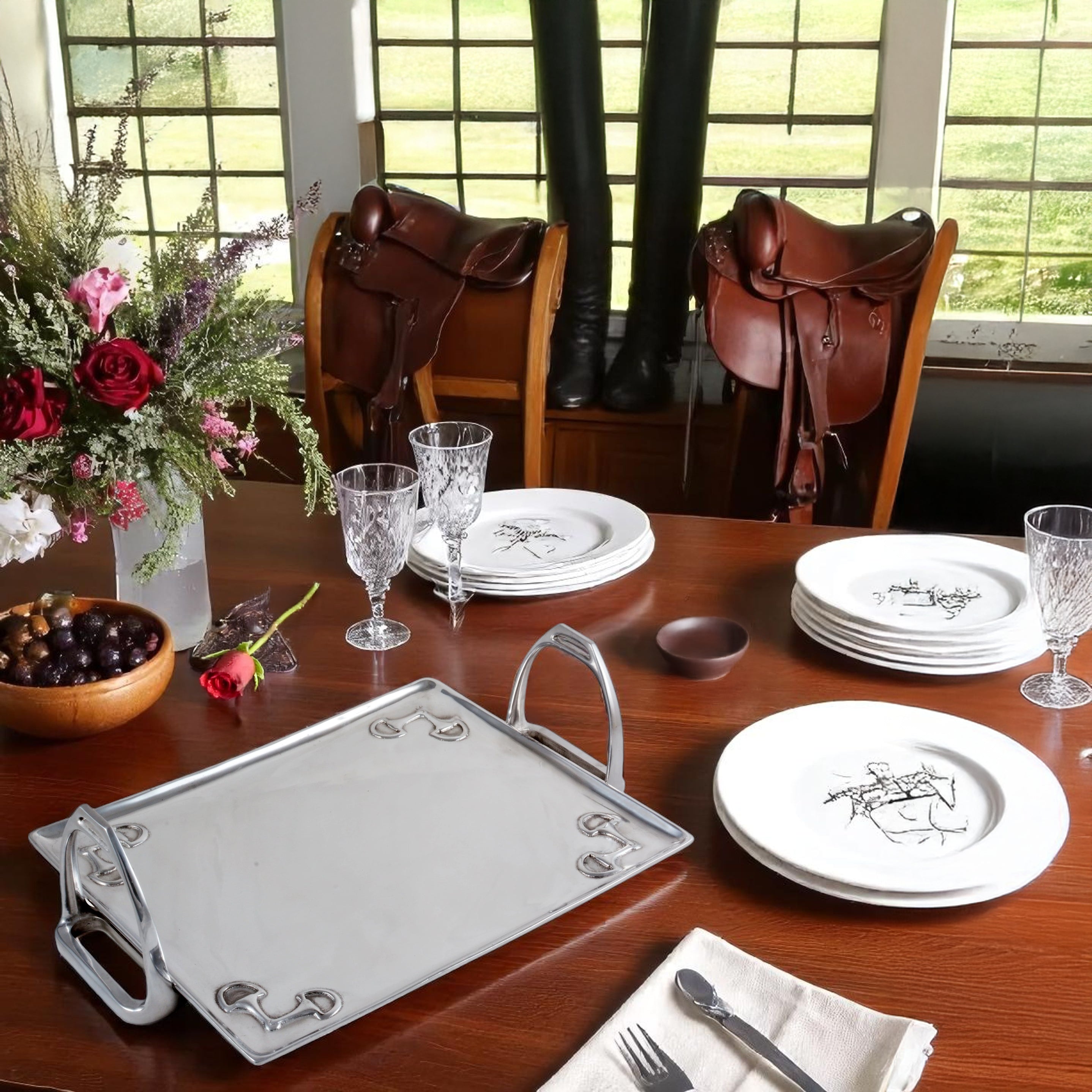 Equestrian Stirrup Tray - Large