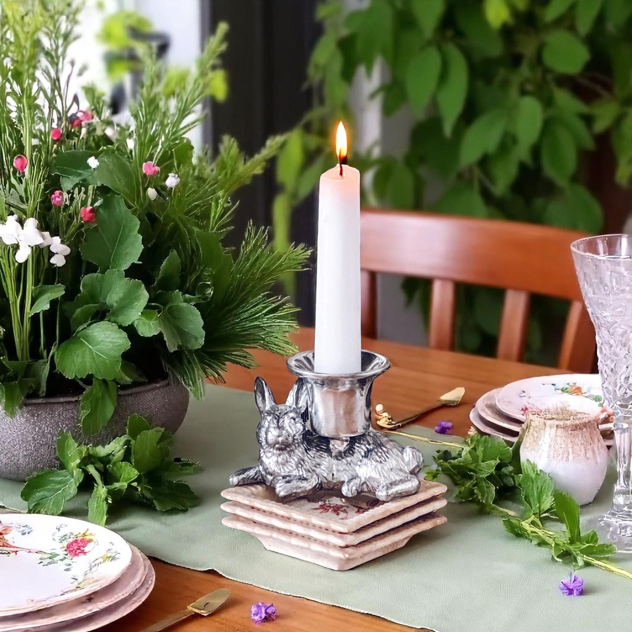 Rabbit candle holders