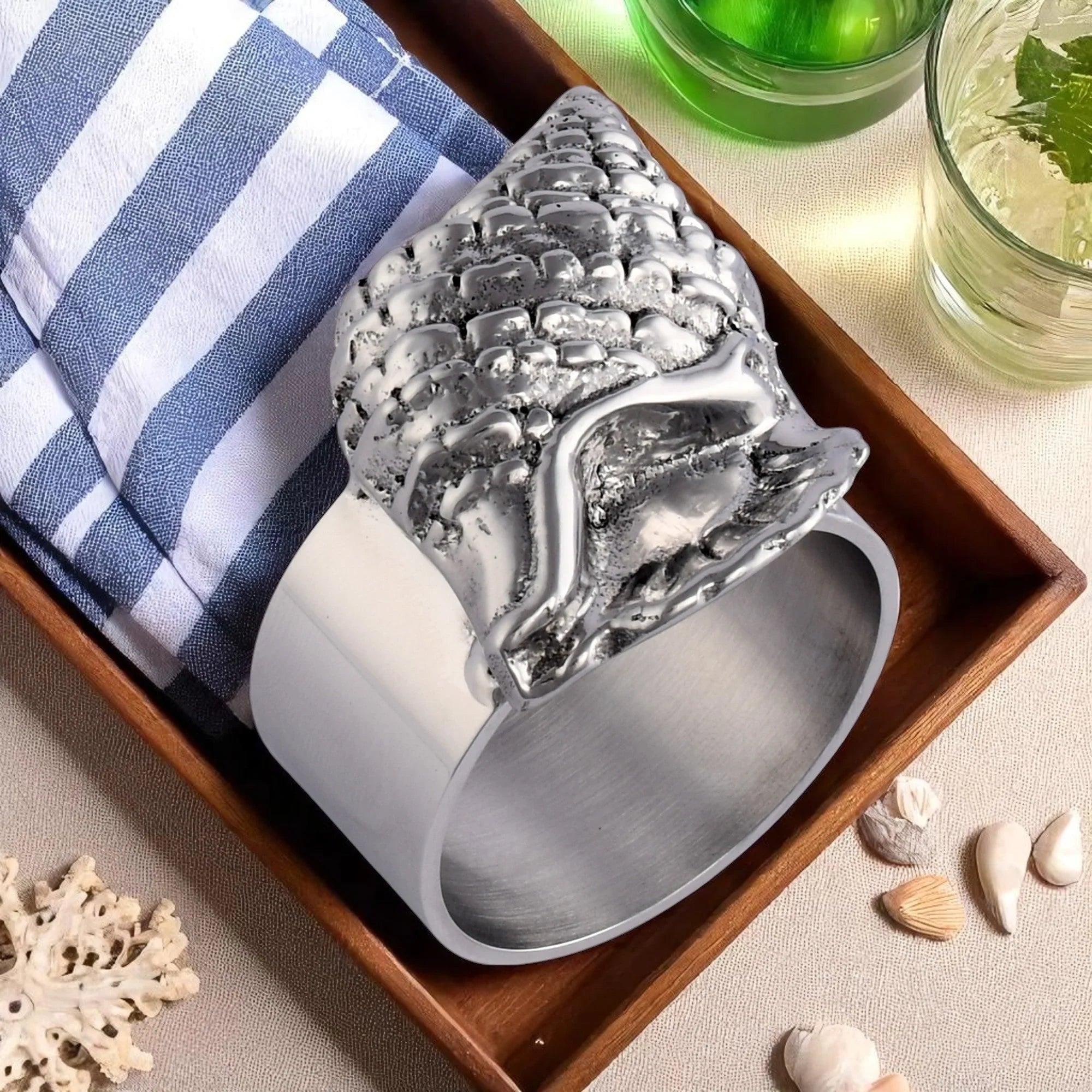Sea Shell Napkin Rings - set of 4