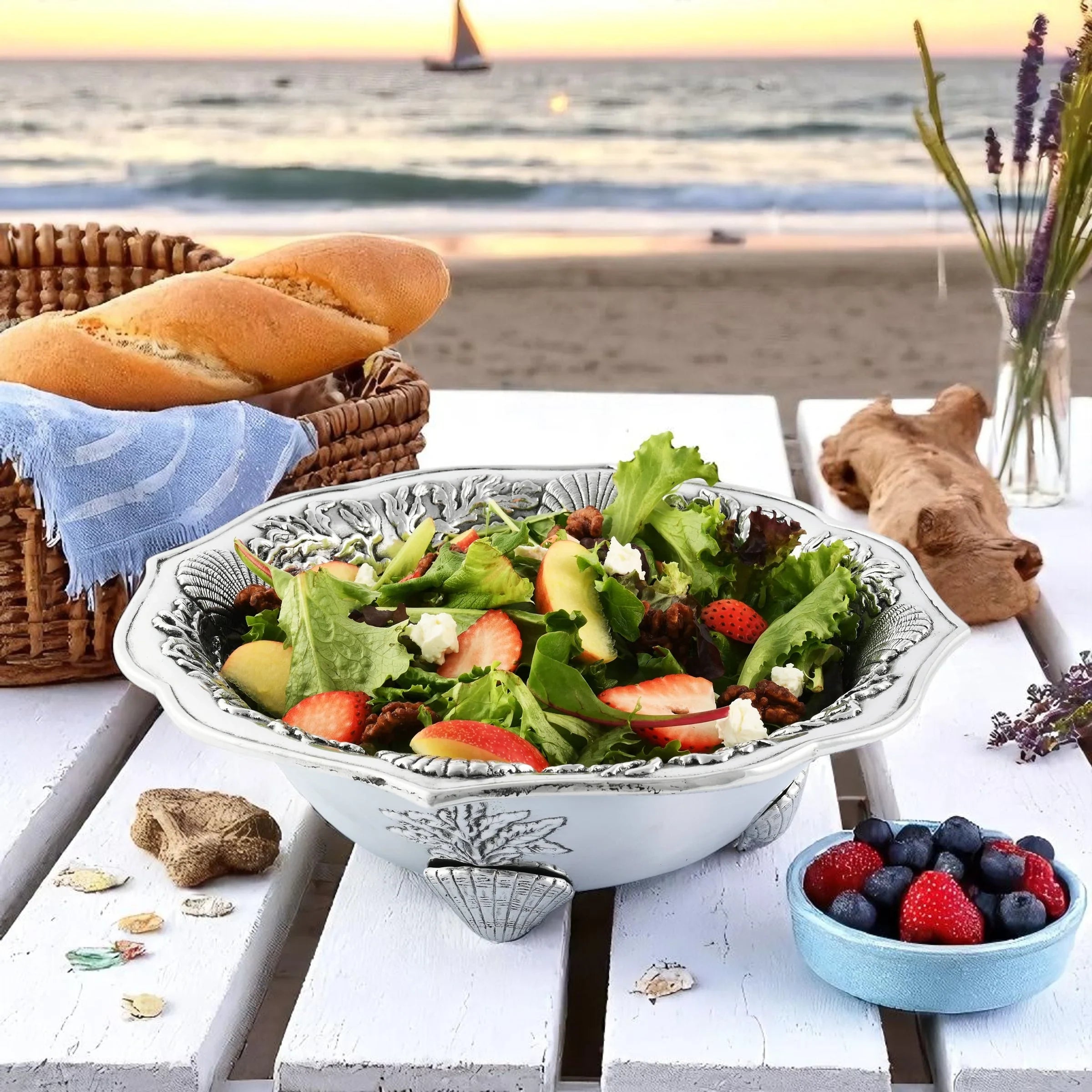 Ocean Kelp and Shells Salad Bowl