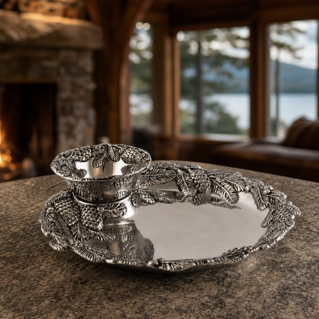 Pine Cone Forest Chip and Dip Tray