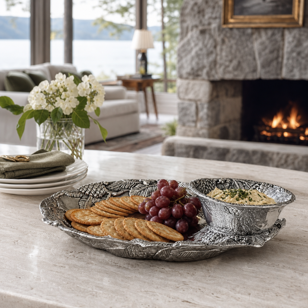 Pine Cone Forest Chip and Dip Tray
